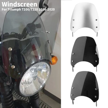 Ön cam Cam Sinek Ekran Koruyucu rüzgar deflektörü Triumph T100 / T120 2016-2022 Motosiklet