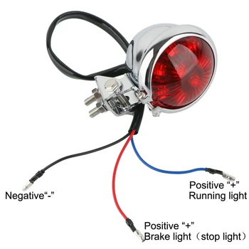 LED Arka Kuyruk İşık Fren Stop Lambası Moto Bobber Chopper Cafe için LED