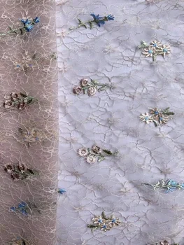 1 yard fiyat Tül Dantel Kumaş İşlemeli Elbise, Diy Düğün Çiçek Perde Çocuk Dikiş Patchwork Malzeme Kumaş