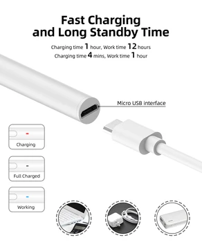 Stylus Kalem Hızlı Şarj Apple iPad Pro11 12.9 2020 2019 6th 7th Mini 5 Air3 Çizim Dokunmatik Kalem Avuç İçi Reddi Tilt