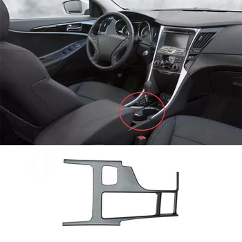 Araba Karbon Tarzı Dişli Kutusu Paneli Su Bardağı Tutucu Kapak Trim Araba-Styling Hyundai Sonata 2010-için YF